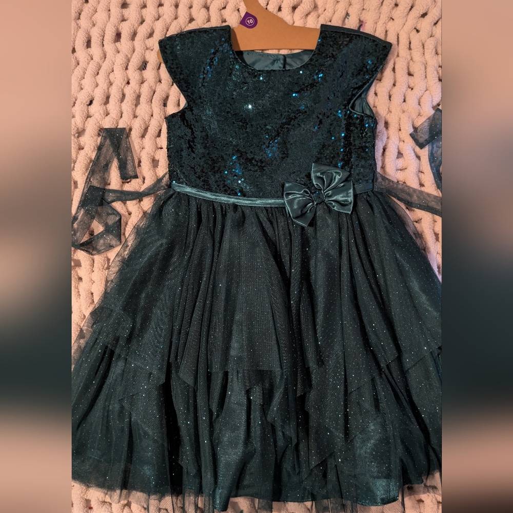 Jona Michelle Teal Sequin Dress
